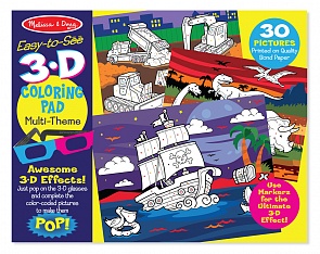 Раскраска для мальчиков с 3D очками (Melissa & Doug, 9964_md)
